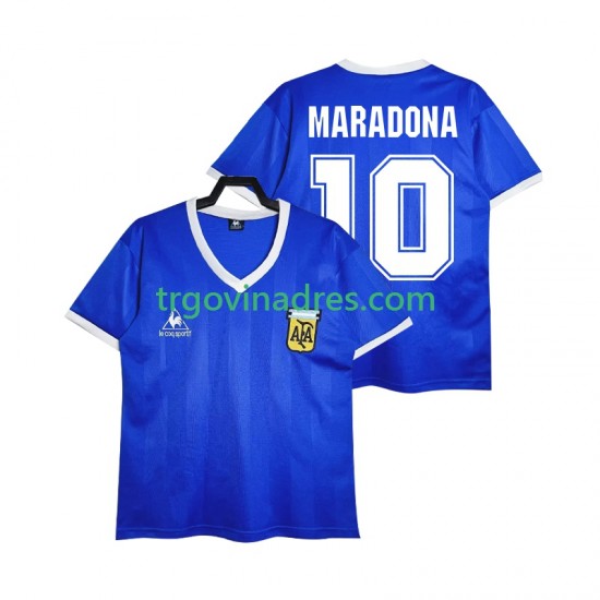 Muški Gostujući Dres Argentina MARADONA 10 Retro 1986 s Kratkih Rukava Muški Gostujući Dres Argentina MARADONA 10 Retro 1986 s Kratkih Rukava