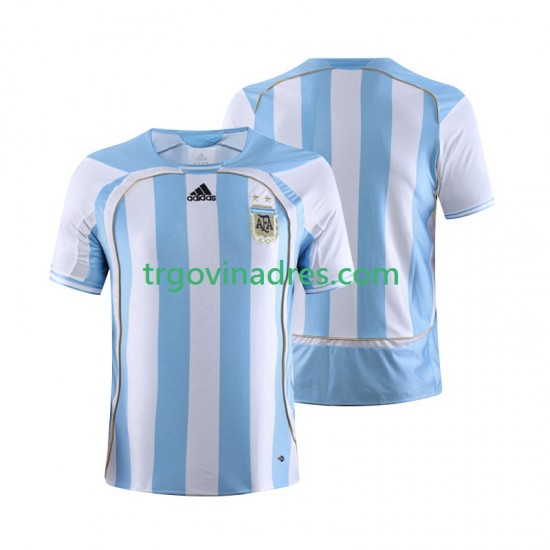 Muški Domaći Dres Argentina Retro 2006 s Kratkih Rukava Muški Domaći Dres Argentina Retro 2006 s Kratkih Rukava