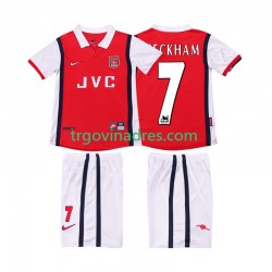 Dječji Domaći Dres Arsenal BECKHAM 7 Retro 1998 1999 s Kratkih Rukava Dječji Domaći Dres Arsenal BECKHAM 7 Retro 1998 1999 s Kratkih Rukava