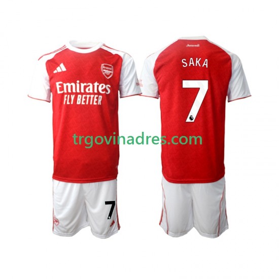 Dječji Domaći Dres Arsenal Bukayo Saka 7 2025-2026 s Kratkih Rukava Dječji Domaći Dres Arsenal Bukayo Saka 7 2025-2026 s Kratkih Rukava