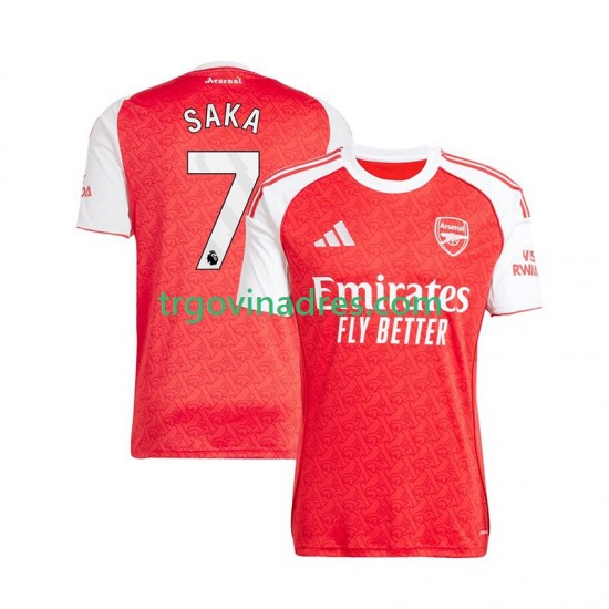 Muški Domaći Dres Arsenal Bukayo Saka 7 2025-2026 s Kratkih Rukava Muški Domaći Dres Arsenal Bukayo Saka 7 2025-2026 s Kratkih Rukava