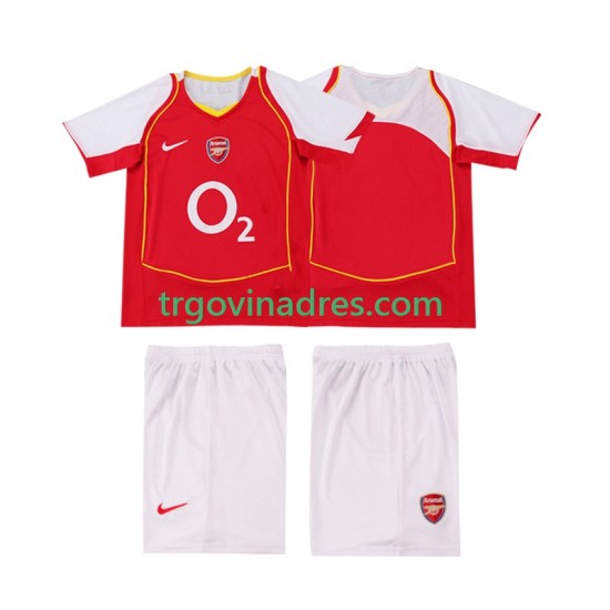 Dječji Domaći Dres Arsenal Retro 2005 2004 s Kratkih Rukava Dječji Domaći Dres Arsenal Retro 2005 2004 s Kratkih Rukava