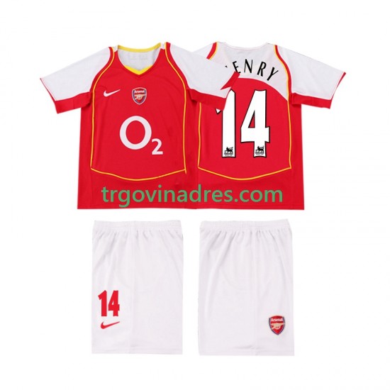 Dječji Domaći Dres Arsenal Thierry Henry 14 Retro 2005 2004 s Kratkih Rukava Dječji Domaći Dres Arsenal Thierry Henry 14 Retro 2005 2004 s Kratkih Rukava