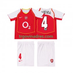 Dječji Domaći Dres Arsenal VIEIRA 4 Retro 2005 2004 s Kratkih Rukava Dječji Domaći Dres Arsenal VIEIRA 4 Retro 2005 2004 s Kratkih Rukava