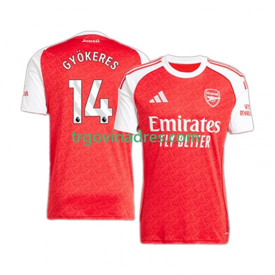 Muški Domaći Dres Arsenal Viktor Gyokeres 14 2025-2026 s Kratkih Rukava Muški Domaći Dres Arsenal Viktor Gyokeres 14 2025-2026 s Kratkih Rukava
