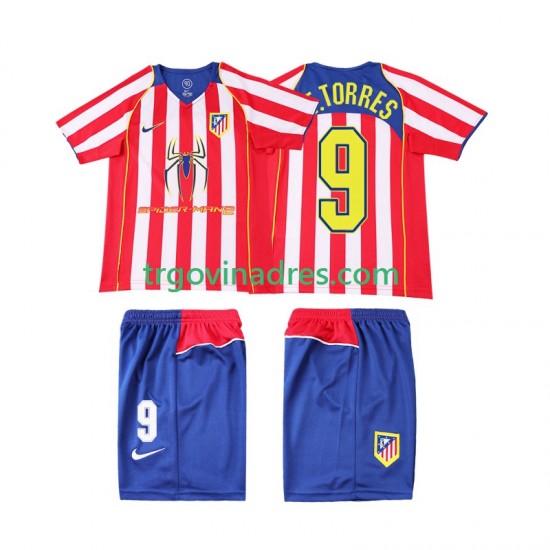 Dječji Domaći Dres Atlético Madrid F TORRES 9 Retro 2005 2004 s Kratkih Rukava Dječji Domaći Dres Atlético Madrid F TORRES 9 Retro 2005 2004 s Kratkih Rukava