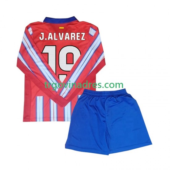 Dječji Domaći Dres Atlético Madrid Julian Alvarez 19 2024-2025 s Dugim Rukavima Dječji Domaći Dres Atlético Madrid Julian Alvarez 19 2024-2025 s Dugim Rukavima