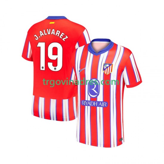 Muški Domaći Dres Atlético Madrid Julian Alvarez 19 2024-2025 s Kratkih Rukava Muški Domaći Dres Atlético Madrid Julian Alvarez 19 2024-2025 s Kratkih Rukava