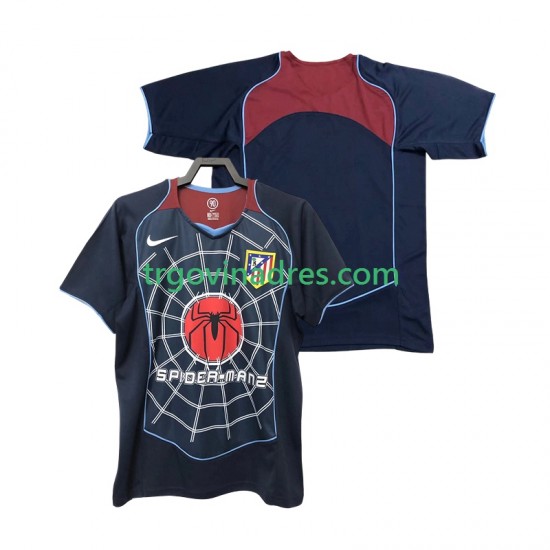 Muški Gostujući Dres Atlético Madrid Retro 2005 2004 s Kratkih Rukava Muški Gostujući Dres Atlético Madrid Retro 2005 2004 s Kratkih Rukava