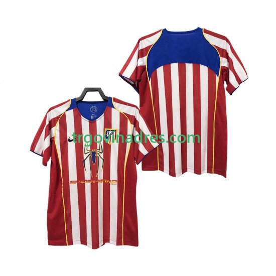 Muški Domaći Dres Atlético Madrid Retro 2005 2004 s Kratkih Rukava Muški Domaći Dres Atlético Madrid Retro 2005 2004 s Kratkih Rukava