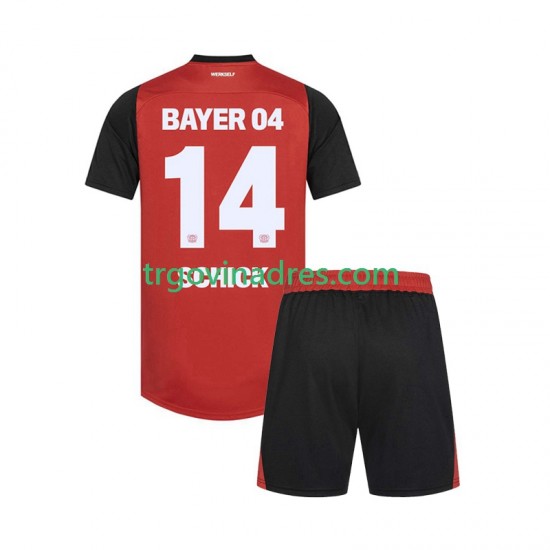 Dječji Domaći Dres Bayer 04 Leverkusen Patrik Schick 14 2024-2025 s Kratkih Rukava Dječji Domaći Dres Bayer 04 Leverkusen Patrik Schick 14 2024-2025 s Kratkih Rukava