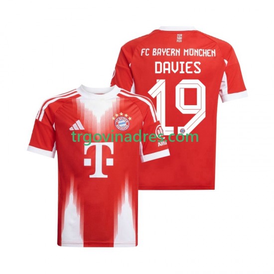 Muški Domaći Dres FC Bayern München Alphonso Davies 19 2025-2026 s Kratkih Rukava Muški Domaći Dres FC Bayern München Alphonso Davies 19 2025-2026 s Kratkih Rukava