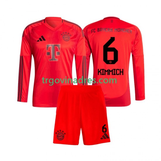 Dječji Domaći Dres FC Bayern München Joshua Kimmich 6 2024-2025 s Dugim Rukavima Dječji Domaći Dres FC Bayern München Joshua Kimmich 6 2024-2025 s Dugim Rukavima