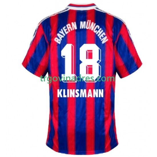 Muški Domaći Dres FC Bayern München Klinsmann 18 Retro 1995 1997 s Kratkih Rukava Muški Domaći Dres FC Bayern München Klinsmann 18 Retro 1995 1997 s Kratkih Rukava