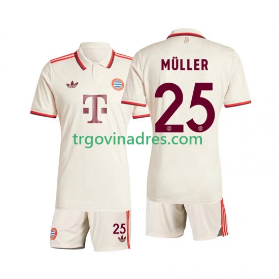 Dječji Treći Dres FC Bayern München Muller 25 2024-2025 s Kratkih Rukava Dječji Treći Dres FC Bayern München Muller 25 2024-2025 s Kratkih Rukava