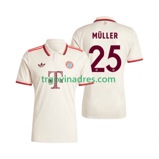 Muški Treći Dres FC Bayern München Muller 25 2024-2025 s Kratkih Rukava Muški Treći Dres FC Bayern München Muller 25 2024-2025 s Kratkih Rukava