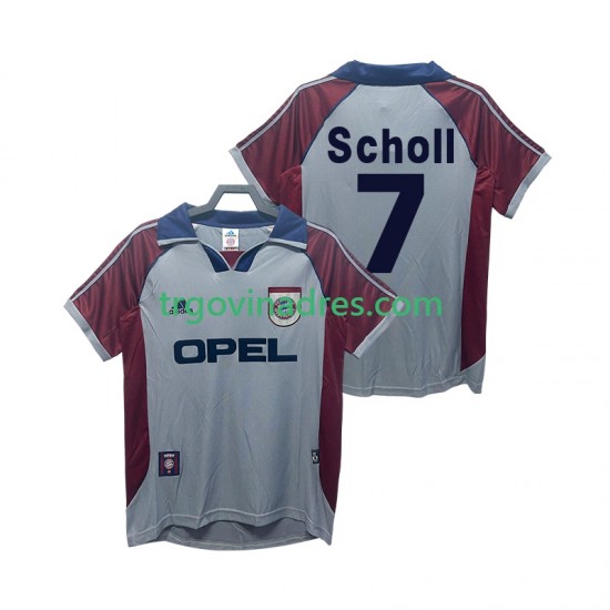 Muški Treći Dres FC Bayern München Scholl 7 Retro 1998 1999 s Kratkih Rukava Muški Treći Dres FC Bayern München Scholl 7 Retro 1998 1999 s Kratkih Rukava