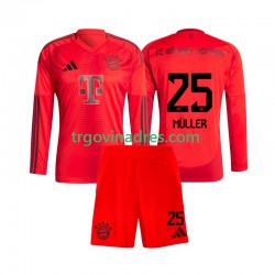 Dječji Domaći Dres FC Bayern München Thomas Muller 25 2024-2025 s Dugim Rukavima Dječji Domaći Dres FC Bayern München Thomas Muller 25 2024-2025 s Dugim Rukavima