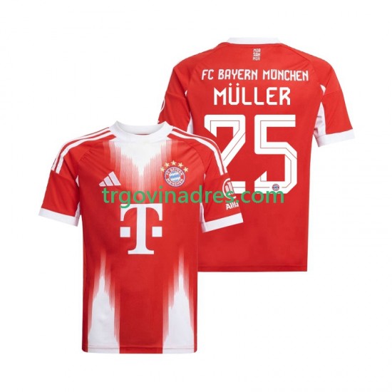 Muški Domaći Dres FC Bayern München Thomas Muller 25 2025-2026 s Kratkih Rukava Muški Domaći Dres FC Bayern München Thomas Muller 25 2025-2026 s Kratkih Rukava