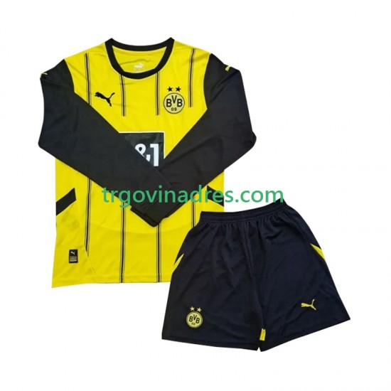 Dječji Domaći Dres Borussia Dortmund 2024-2025 s Dugim Rukavima Dječji Domaći Dres Borussia Dortmund 2024-2025 s Dugim Rukavima