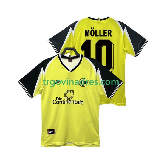 Muški Domaći Dres Borussia Dortmund Moller 10 Retro 1995 1996 s Kratkih Rukava Muški Domaći Dres Borussia Dortmund Moller 10 Retro 1995 1996 s Kratkih Rukava