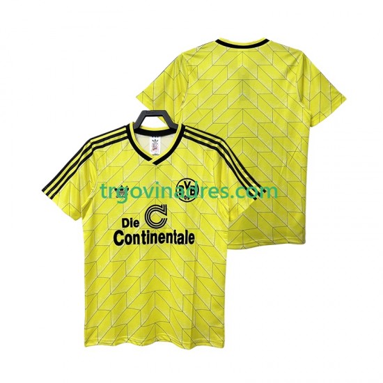Muški Domaći Dres Borussia Dortmund Retro 1988 1989 s Kratkih Rukava Muški Domaći Dres Borussia Dortmund Retro 1988 1989 s Kratkih Rukava