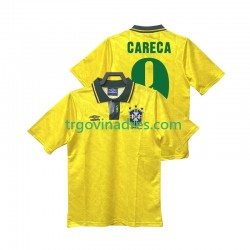 Muški Domaći Dres Brazil CARECA 9 Retro 1991 1993 s Kratkih Rukava Muški Domaći Dres Brazil CARECA 9 Retro 1991 1993 s Kratkih Rukava