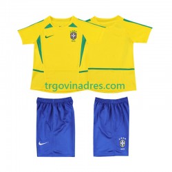 Dječji Domaći Dres Brazil Retro 2002 s Kratkih Rukava Dječji Domaći Dres Brazil Retro 2002 s Kratkih Rukava