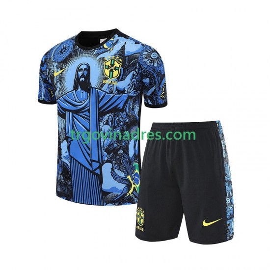 Dječji Domaći Brazil JESUS Football Shirts 2024-2025 s Kratkih Rukava Dječji Domaći Brazil JESUS Football Shirts 2024-2025 s Kratkih Rukava