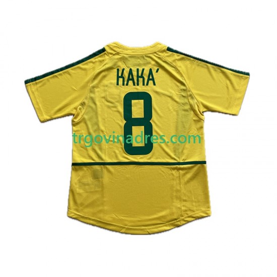 Muški Domaći Dres Brazil KAKA 8 Retro 2002 s Kratkih Rukava Muški Domaći Dres Brazil KAKA 8 Retro 2002 s Kratkih Rukava