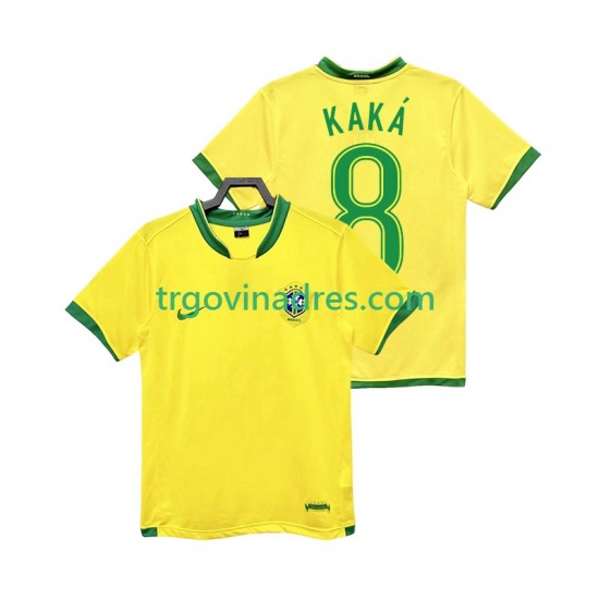 Muški Domaći Dres Brazil KAKA 8 Retro 2006 s Kratkih Rukava Muški Domaći Dres Brazil KAKA 8 Retro 2006 s Kratkih Rukava