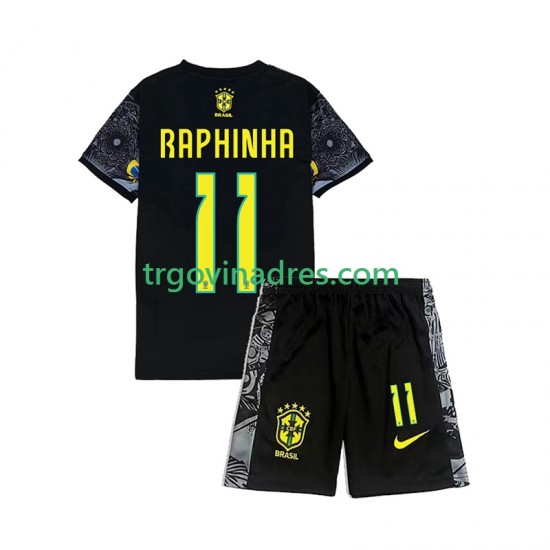 Dječji Domaći Brazil RAPHINHA 11 Cheist the Redeemer Football Shirts 2024 s Kratkih Rukava Dječji Domaći Brazil RAPHINHA 11 Cheist the Redeemer Football Shirts 2024 s Kratkih Rukava