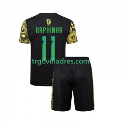 Dječji Domaći Dres Brazil RAPHINHA 11 Jesus 2024 s Kratkih Rukava Dječji Domaći Dres Brazil RAPHINHA 11 Jesus 2024 s Kratkih Rukava