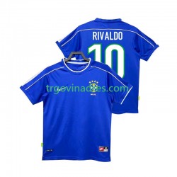 Muški Gostujući Dres Brazil RIVALDO 10 Retro 1998 s Kratkih Rukava Muški Gostujući Dres Brazil RIVALDO 10 Retro 1998 s Kratkih Rukava