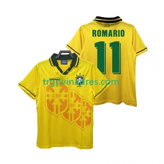 Muški Domaći Dres Brazil ROMARIO 11 Retro 1994 s Kratkih Rukava Muški Domaći Dres Brazil ROMARIO 11 Retro 1994 s Kratkih Rukava