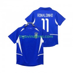 Muški Gostujući Dres Brazil RONALDINHO 11 Retro 2002 s Kratkih Rukava Muški Gostujući Dres Brazil RONALDINHO 11 Retro 2002 s Kratkih Rukava