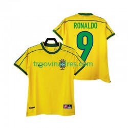Muški Domaći Dres Brazil RONALDO 9 Retro 1998 s Kratkih Rukava Muški Domaći Dres Brazil RONALDO 9 Retro 1998 s Kratkih Rukava
