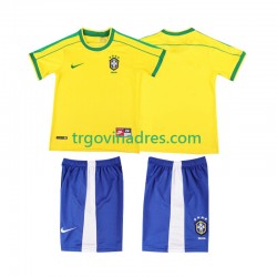 Dječji Domaći Dres Brazil Retro 1998 s Kratkih Rukava Dječji Domaći Dres Brazil Retro 1998 s Kratkih Rukava