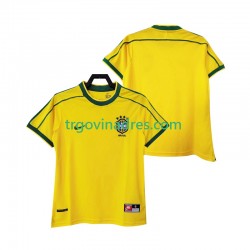 Muški Domaći Dres Brazil Retro 1998 s Kratkih Rukava Muški Domaći Dres Brazil Retro 1998 s Kratkih Rukava
