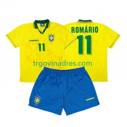 Dječji Domaći Dres Brazil Romario 11 Retro 1994 s Kratkih Rukava Dječji Domaći Dres Brazil Romario 11 Retro 1994 s Kratkih Rukava
