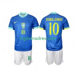 Dječji Gostujući Dres Brazil Ronaldinho 10 2024 s Kratkih Rukava Dječji Gostujući Dres Brazil Ronaldinho 10 2024 s Kratkih Rukava