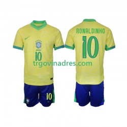 Dječji Domaći Dres Brazil Ronaldinho 10 2024 s Kratkih Rukava Dječji Domaći Dres Brazil Ronaldinho 10 2024 s Kratkih Rukava