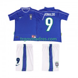 Dječji Gostujući Dres Brazil Ronaldo 9 Retro 1998 s Kratkih Rukava Dječji Gostujući Dres Brazil Ronaldo 9 Retro 1998 s Kratkih Rukava