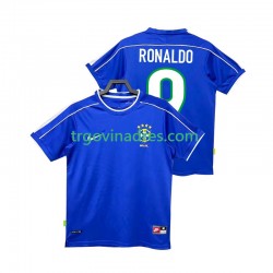 Muški Gostujući Dres Brazil Ronaldo 9 Retro 1998 s Kratkih Rukava Muški Gostujući Dres Brazil Ronaldo 9 Retro 1998 s Kratkih Rukava