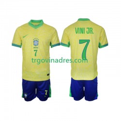Dječji Domaći Dres Brazil VINI JR 7 2024 s Kratkih Rukava