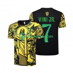 Muški Domaći Dres Brazil Vinicius Junior 7 Jesus 2024 s Kratkih Rukava Muški Domaći Dres Brazil Vinicius Junior 7 Jesus 2024 s Kratkih Rukava