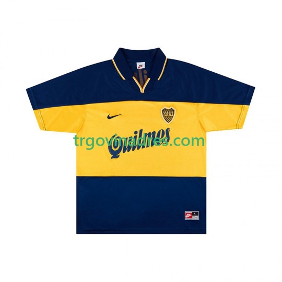 Muški Domaći Dres CA Boca Juniors Retro 2000 1999 s Kratkih Rukava Muški Domaći Dres CA Boca Juniors Retro 2000 1999 s Kratkih Rukava