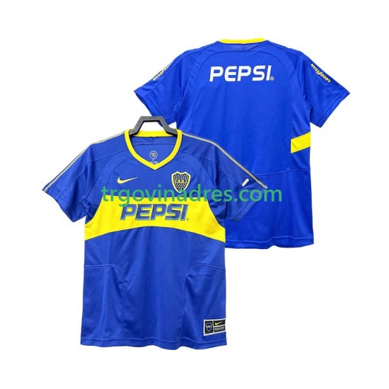 Muški Domaći Dres CA Boca Juniors Retro 2003 2004 s Kratkih Rukava Muški Domaći Dres CA Boca Juniors Retro 2003 2004 s Kratkih Rukava