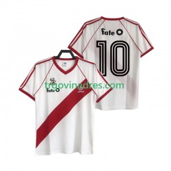 Muški Domaći Dres CA River Plate 10 Retro 1986 s Kratkih Rukava Muški Domaći Dres CA River Plate 10 Retro 1986 s Kratkih Rukava