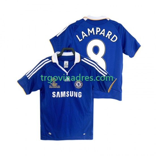 Muški Domaći Dres Chelsea LAMPARD 8 Retro 2007 2008 s Kratkih Rukava Muški Domaći Dres Chelsea LAMPARD 8 Retro 2007 2008 s Kratkih Rukava